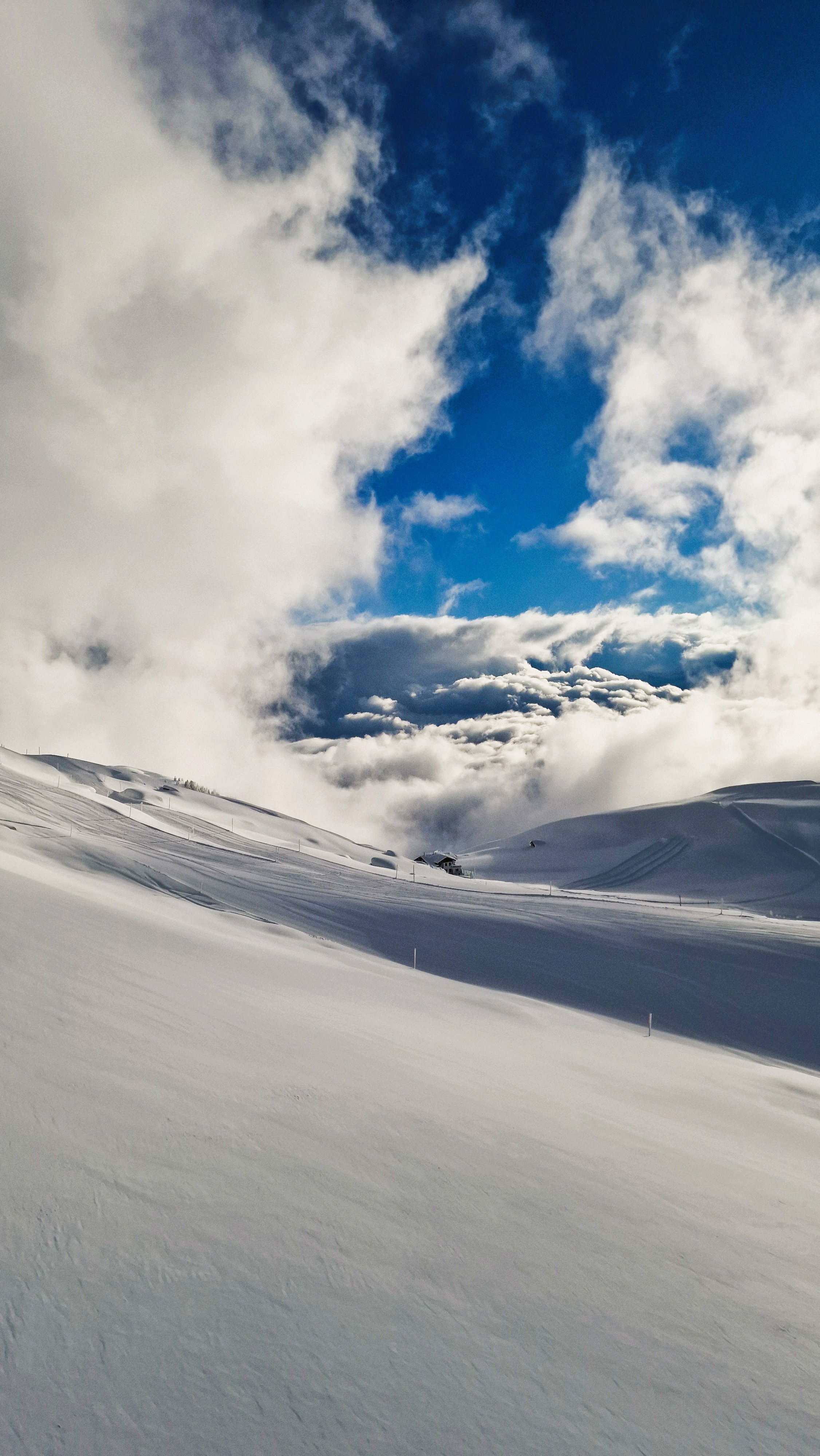 Ski touring in winter